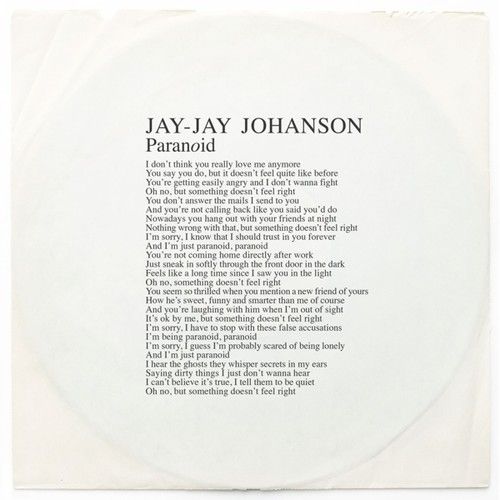 Paranoid cover art