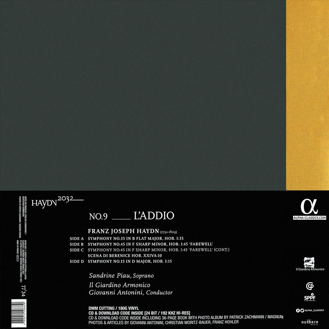 Haydn 2032, No. 9: L'Addio cover art