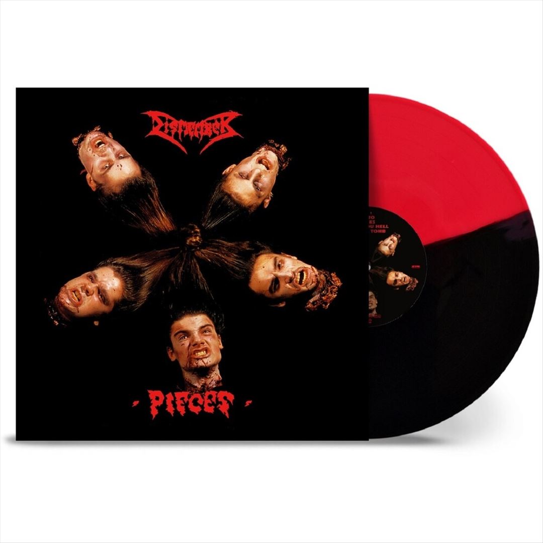 Pieces ( red/black split EP in sleeve with lyric sheet) cover art