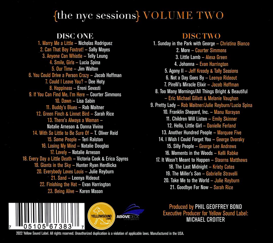 Sondheim Unplugged, Vol. 1 cover art
