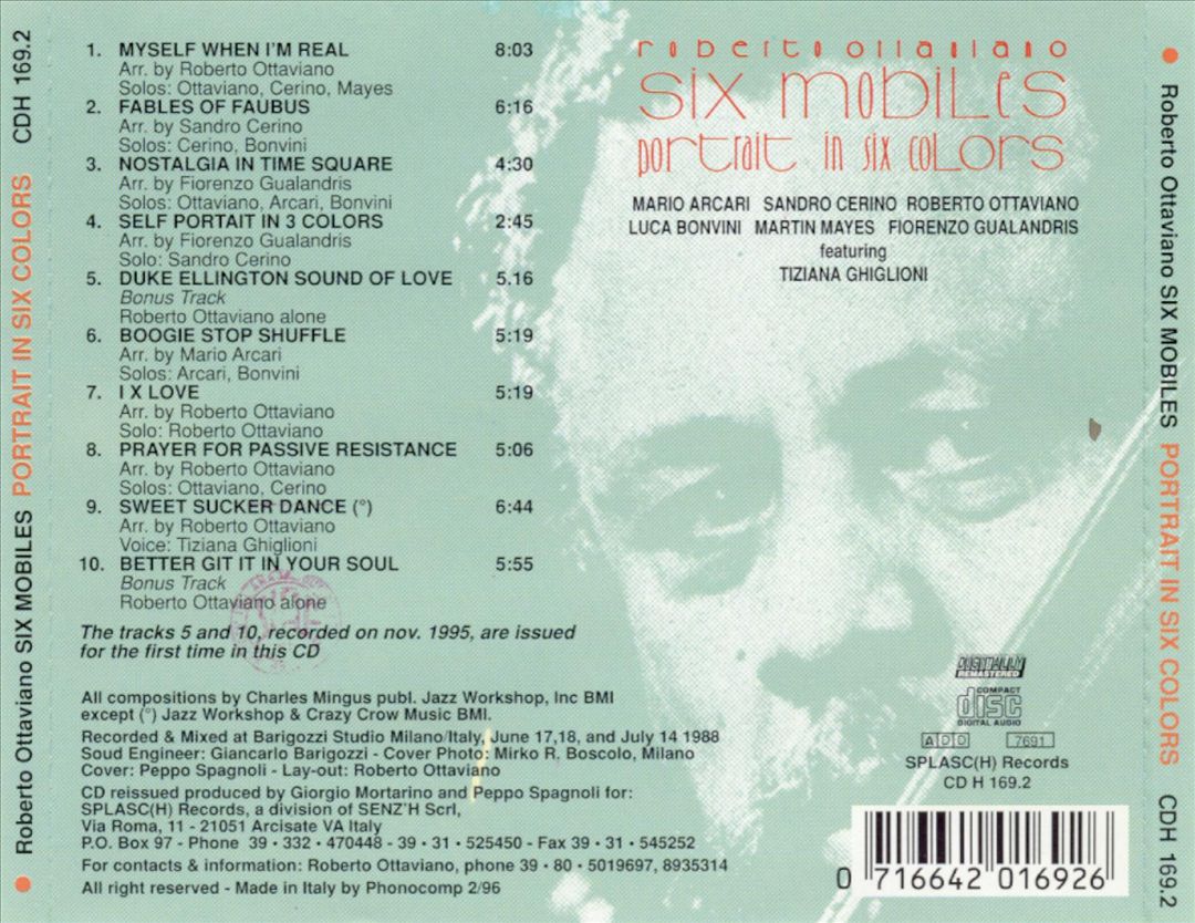 Mingus: Portrait in Six Colours cover art