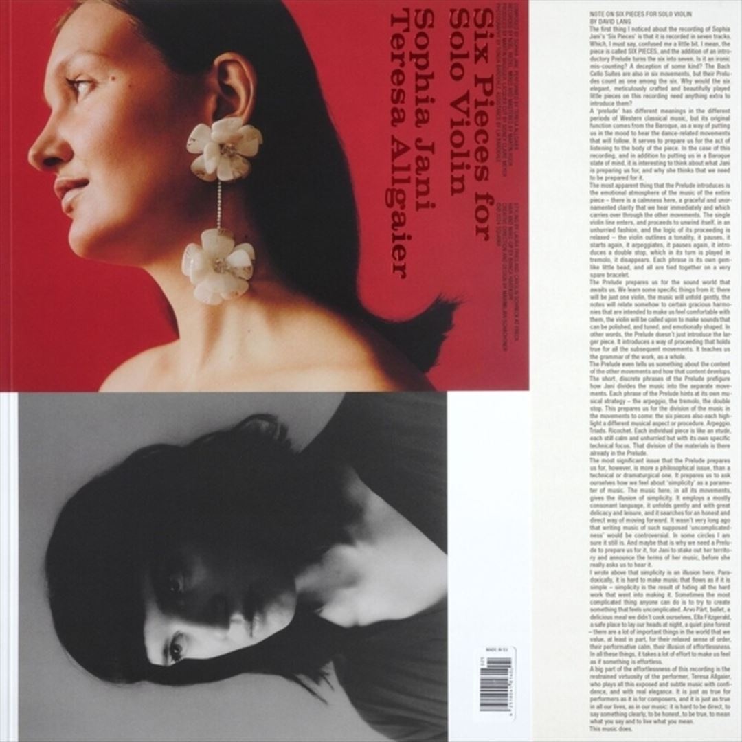 Sophia Jani: Six Pieces for Solo Violin cover art