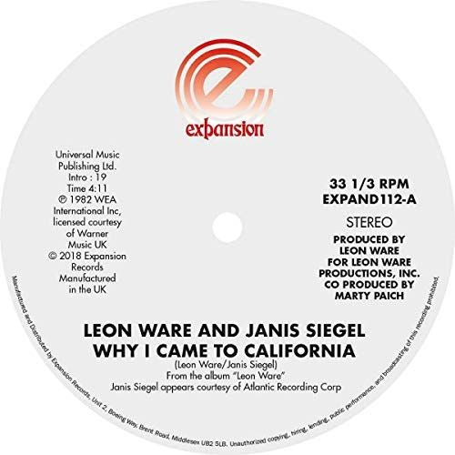 Why I Came to California/Can I Touch You There cover art