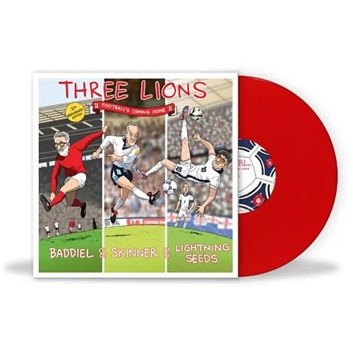 Three Lions (Football's Coming Home): 30th Anniversary Edition [Red Colored 7-Inch Vinyl] cover art