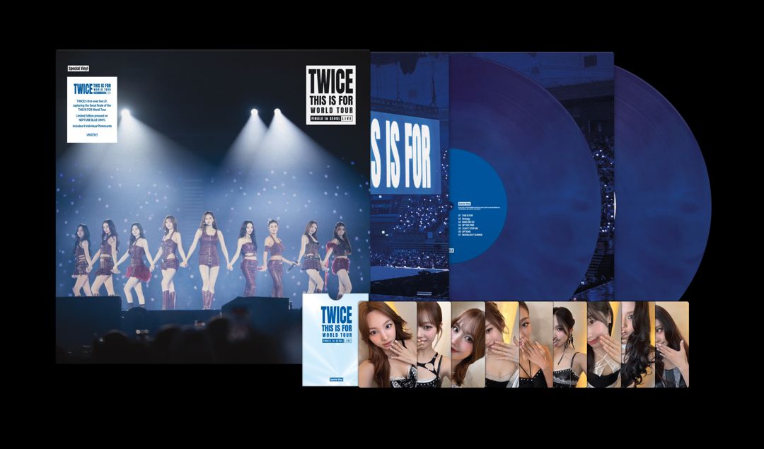 TWICE Special Vinyl <THIS IS FOR> WORLD TOUR FINALE in SEOUL: LIVE [Neptune Blue 2 LP] cover art