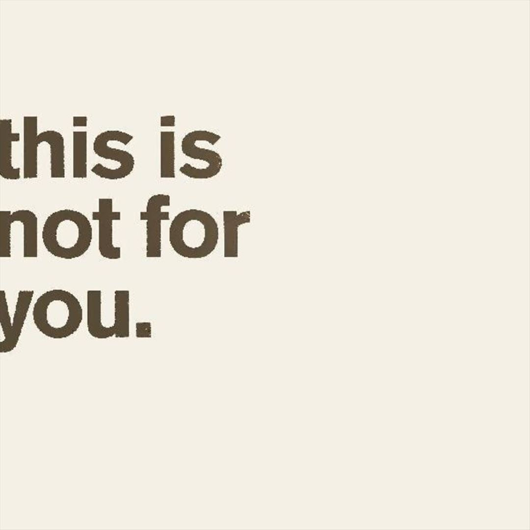 This Is Not for You cover art