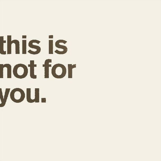 This Is Not for You cover art