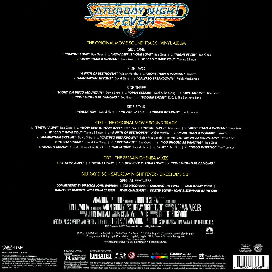 Saturday Night Fever [Original Motion Picture Soundtrack] [40th Anniversary Super Deluxe Edition] [2 LP/2 CD/1 Blu-ray] cover art