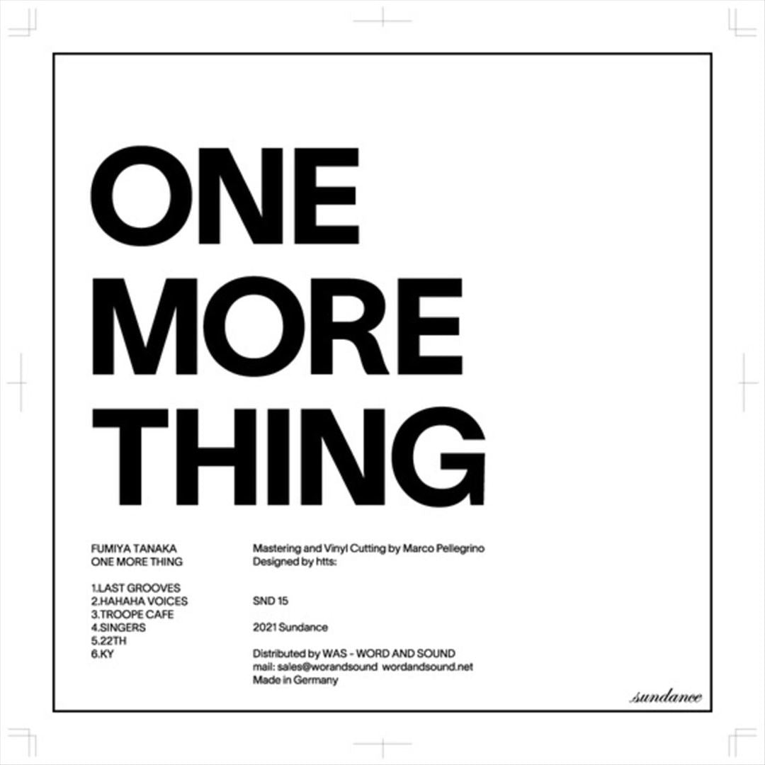 One More Thing (First Part) cover art
