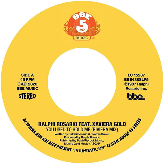 DJ Spinna & Kai Alce Present Foundations Classic House 45 Series, Vol. 5: You Used to Hold Me cover art