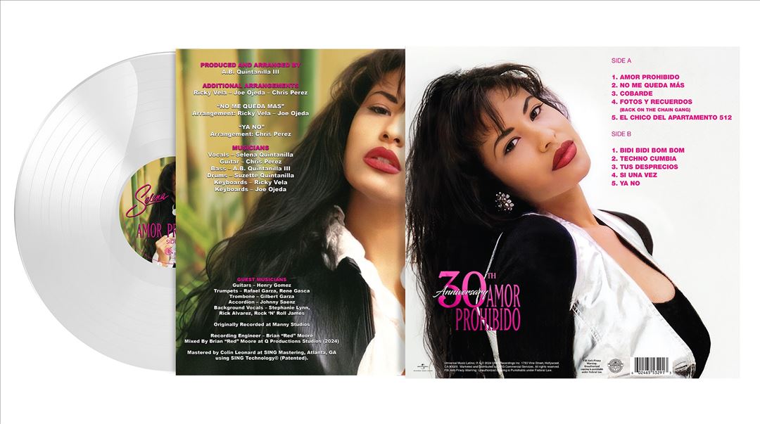 Amor Prohibido [Remasterizado 2024] [30th Anniversary] [Transparent Clear LP] cover art