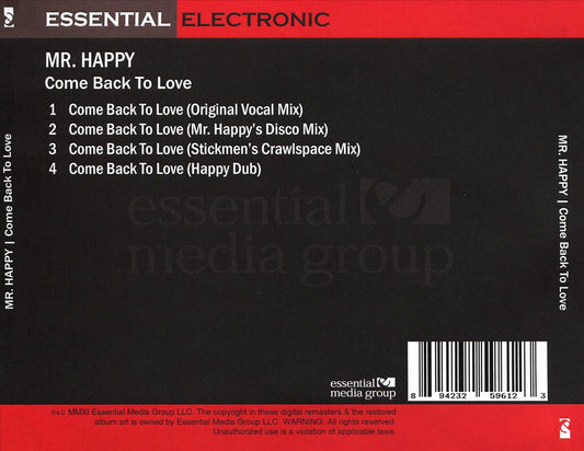 Come Back to Love cover art