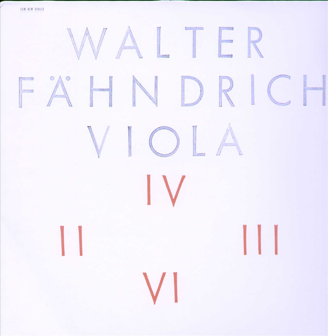 Walter Fähndrich: Viola IV, II, III, VI cover art