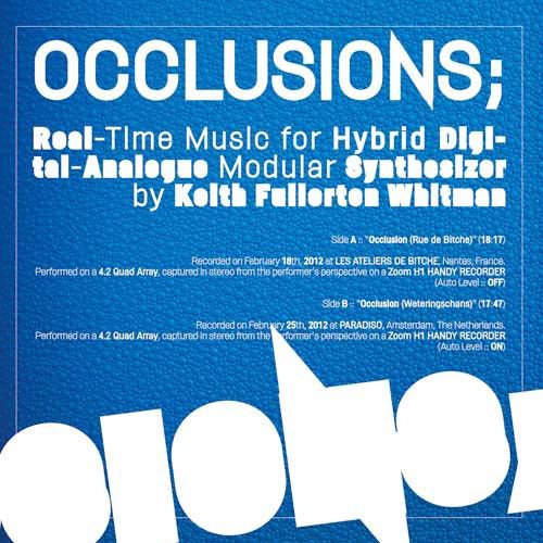 Occlusions; Real-Time Music For Hybrid Digital-Analogue Modular Synthesizer cover art