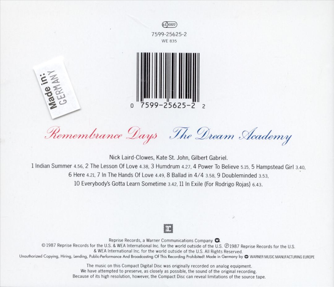Remembrance Days cover art