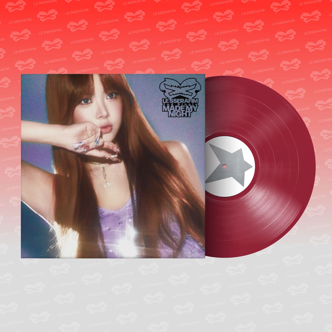 LE SSERAFIM 2nd Single Album 'Made My Night' Vinyl [WARM RED Ver.] cover art