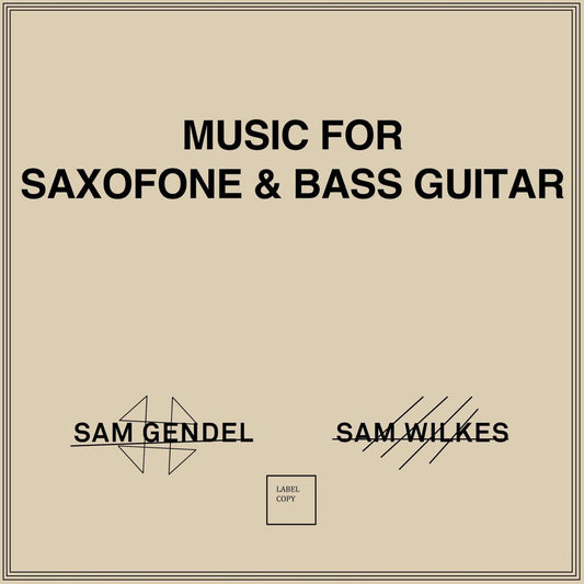 Music for Saxofone & Bass Guitar cover art