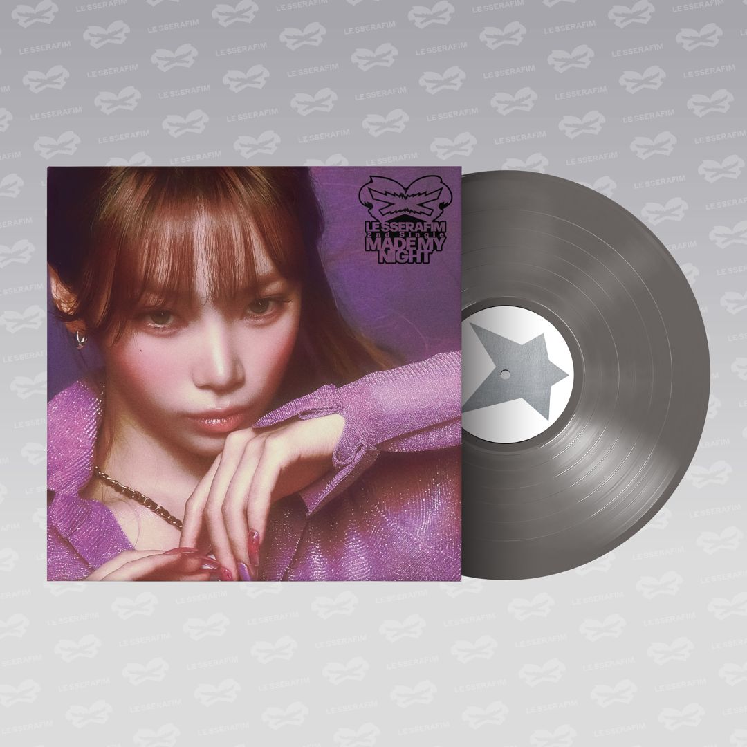 LE SSERAFIM 2nd Single Album 'Made My Night' Vinyl [CHIC SILVER Ver.] cover art