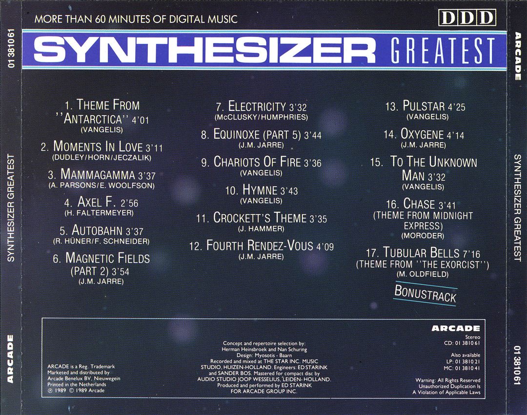 Synthesizer Greatest cover art