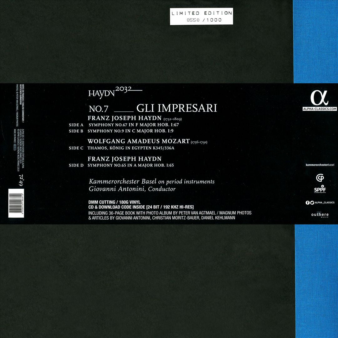 Haydn 2032, No. 7: Gli Impresari cover art